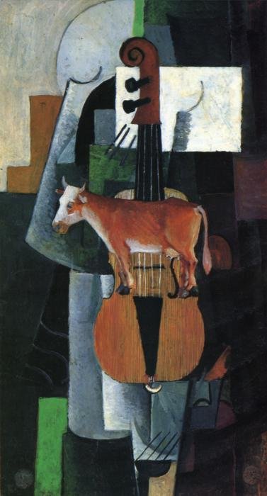 Mucca e Violino da Kazimir Severinovich Malevich